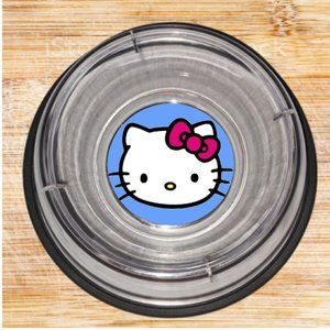Hello Kitty Snack Cereal Change Dish or Pet Bowl NEW. Clear holds 14 oz.